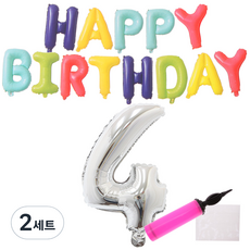 LivingDA 彩虹生日氣球組, 隨機出貨, 2套