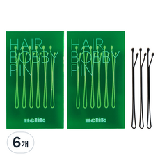 nelik 波浪髮夾 30入, 6個, 黑色