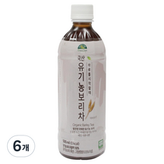 OrganicStory 국산 유기농 보리차, 500ml, 6개