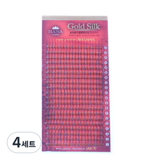 하나 골드실크 래쉬 3D 인조 속눈썹 JC 0.05 8mm, 블랙, 4세트