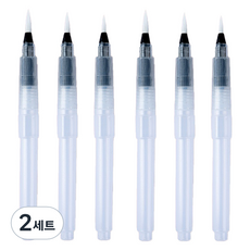 柔軟水彩筆 03 筆尖 6件組, 150mm, 2套