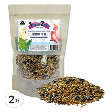 슈퍼주 중형새 사료, 700g, 2개