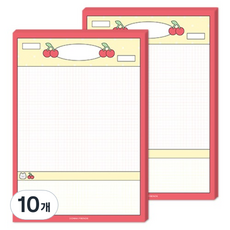도나와친구들 메모패드 A5, 체리 토미, 10개, 100매