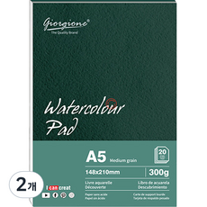 심플리앤 조르조네 드로잉 페이퍼 패드 수채화용 300g A5, 40개