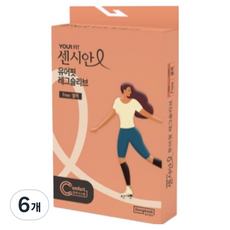 센시안 유어핏 레그슬리브 종아리 무릎형 BLACK 2p, 6개