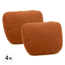 에이스피드 S급 가죽시리즈 차량용 목쿠션, 오렌지, 4개