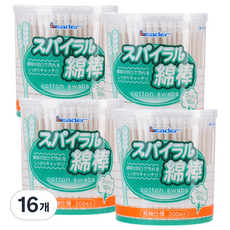 Leader 螺旋棉花棒, 200入, 16個