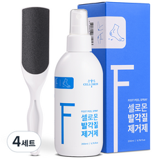 셀로몬 발각질제거제 200ml + 풋파일 세트, 4세트