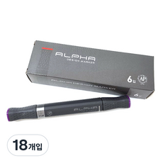 알파색채 디자인마카낱색 V139 Violet, 1색, 18개입