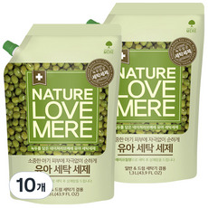 네이쳐러브메레 유아 녹두 세제 에이프릴향 리필, 1.3L, 10개