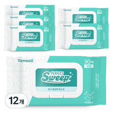탐사 물걸레 청소포 대형 30매 캡형, 50g, 12개