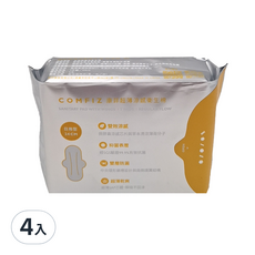 COMFIZ 康菲 超薄涼感衛生棉, 日用型(24cm), 7片, 4包