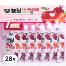 Nonghyupsikpum ABC蘋果甜菜根胡蘿蔔冷壓果汁, 28個, 100ml