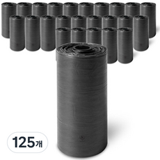 딩동펫 강아지 베이직 풉백 리필, 블랙, 15개입, 125개