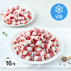 미국산 우삼겹 샤브샤브 불고기용 (냉동), 16개, 700g