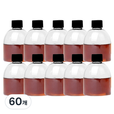 미르코리아 PET 밀폐용기 종탄, 205ml, 60개