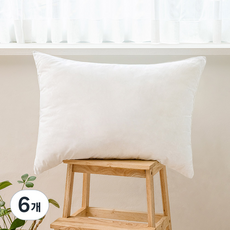 디베이직 호텔용 마이크로화이바 지퍼형 베개솜, 화이트, 6개