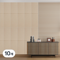 딩동펫 고양이 리폼 벽지 폼 블록 평판형 스크래치, 베이지, 10개