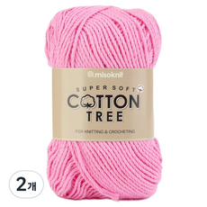 misoknit Cotton Tree 30支純棉編織線, 2個, 03 淺粉色