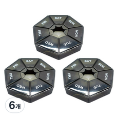 홈즈픽 휴대용 요일별 약통 케이스, 6개