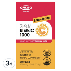 Hlb Healthcare 長效維他命C 1000 37.5g, 30錠, 3個