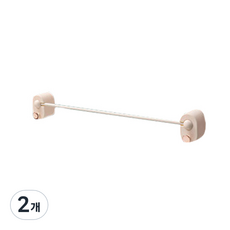 리씨상점 무타공 접착식 벽 코너 다기능 수납걸이 49cm, 화이트, 2개