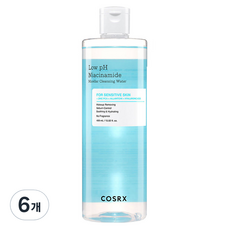 코스알엑스 약산성 나이아신아마이드 미셀라 클렌징 워터, 400ml, 6개