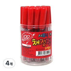 핑크풋 채점펜 리필심 20p, 1색, 4개