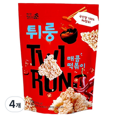 巴薩克村 Tturing 鍋巴脆片 辣炒年糕口味, 4個, 77g