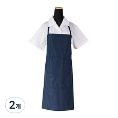 A&G 單面塗層 霧面 防水 口袋圍裙 小, 深藍色, 2個