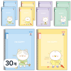 PENPIA 2 000 小學線圈筆記本 8格國語 共用, 30個, 隨機出貨