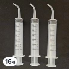 케리빙 강아지 고양이 피딩주사기, 12ml, 16개