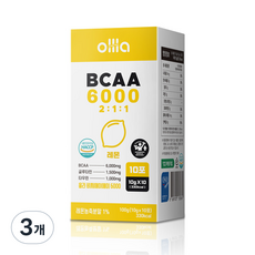 올라뉴트리션 BCAA 파우더 6000 스틱 레몬 10p, 100g, 3개