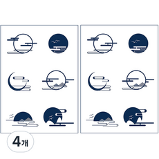 時尚紋身貼紙, 01 太陽與月亮, 4個