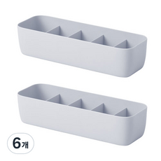 네이처안 5단 플라스틱 속옷정리함, 그레이, 6개