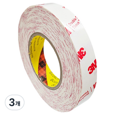 3M LSE 無黏性不織布薄型雙面膠帶 25mm x 50m, 3個