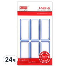 Bluemato 方形標籤貼紙 8, 藍色, 24個