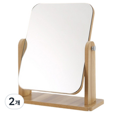 Alwaily 原木立架桌上型方鏡 TSP2869, 2個, 木質