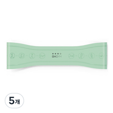 오짐 더블 논슬립 루프밴드 3단계, 그린, 5개