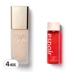 에스쁘아 프로 테일러 파운데이션 비글로우 30ml + 올 메이크업 딥 클렌징 오일 25ml 기획세트, 3호 아이보리(파운데이션), 4세트