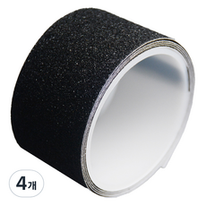 PVC 미끄럼 방지 안전 테이프 검정 폭 5cm x 길이 5m, 4개