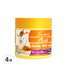 케어링 허니밀크 헤어 트리트먼트 여행용, 100ml, 4개