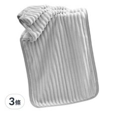 糖果絨毛浴巾 珊瑚絨 活性印染不易退色 吸水性好 掛繩設計方便收納, 雲霧灰, 3條