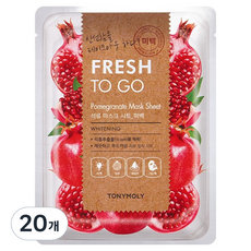 TONYMOLY Fresh To Go 紅石榴面膜, 20個, 1入