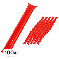 라볼페 블링 색상 축하 이벤트 스틱풍선 60 x 11 cm, 레드, 100개