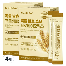 뉴트리디데이 고소한 곡물 발효 효소 프로바이오틱스 60p, 90g, 4개