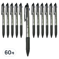 필락 트라이던트 3색 터치 볼펜 1.0mm, 그레이, 60개