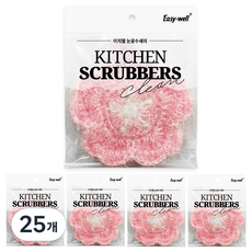 이지웰 눈꽃 손뜨개 수세미, 25개, 1개입