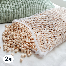 善良的一天 高級扁柏木方塊 枕頭填充用, 原木, 2個