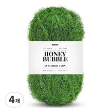 Knitt Honey Bubble 菜瓜布編織線 80g, 34 森林, 4個